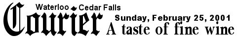 Waterloo Cedar Falls Courier - A taste of fine wine